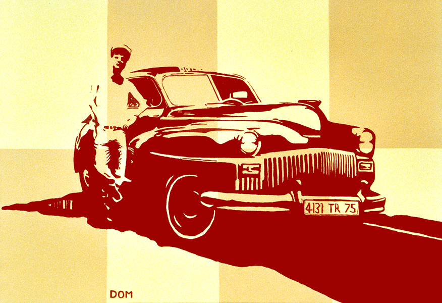 Nice American Cars: Desoto 47 painting by Dominique Massot