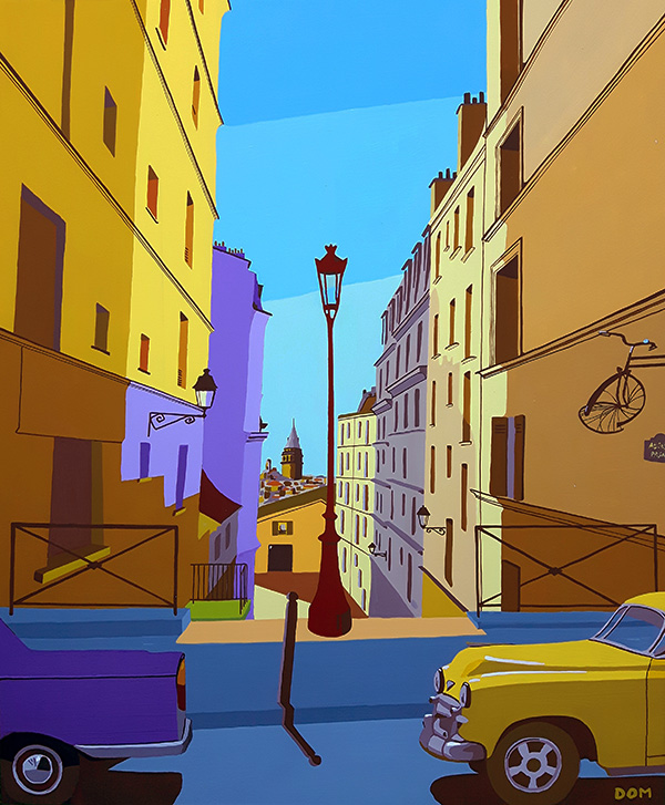Montmartre Galata peinture de rues de Dominique Massot