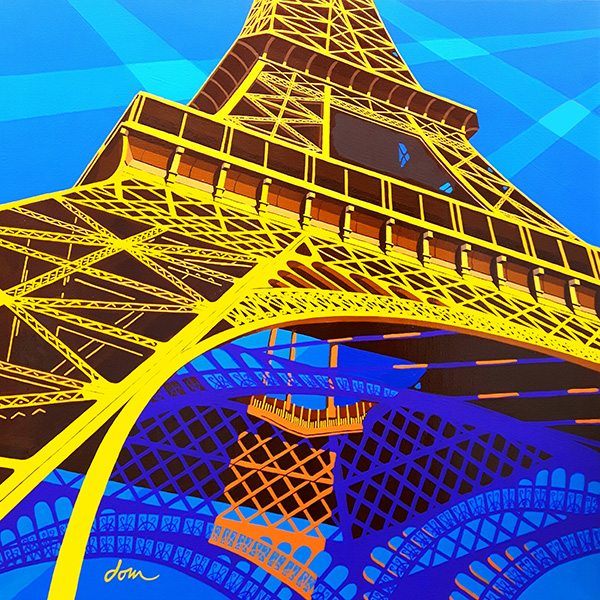 Monuments: Tour Eiffel Blue painting from Dominique Massot