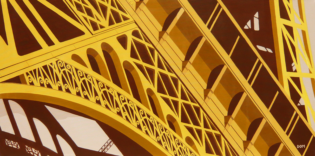 Tour Eiffel Zoom - Painting by Dominique Massot