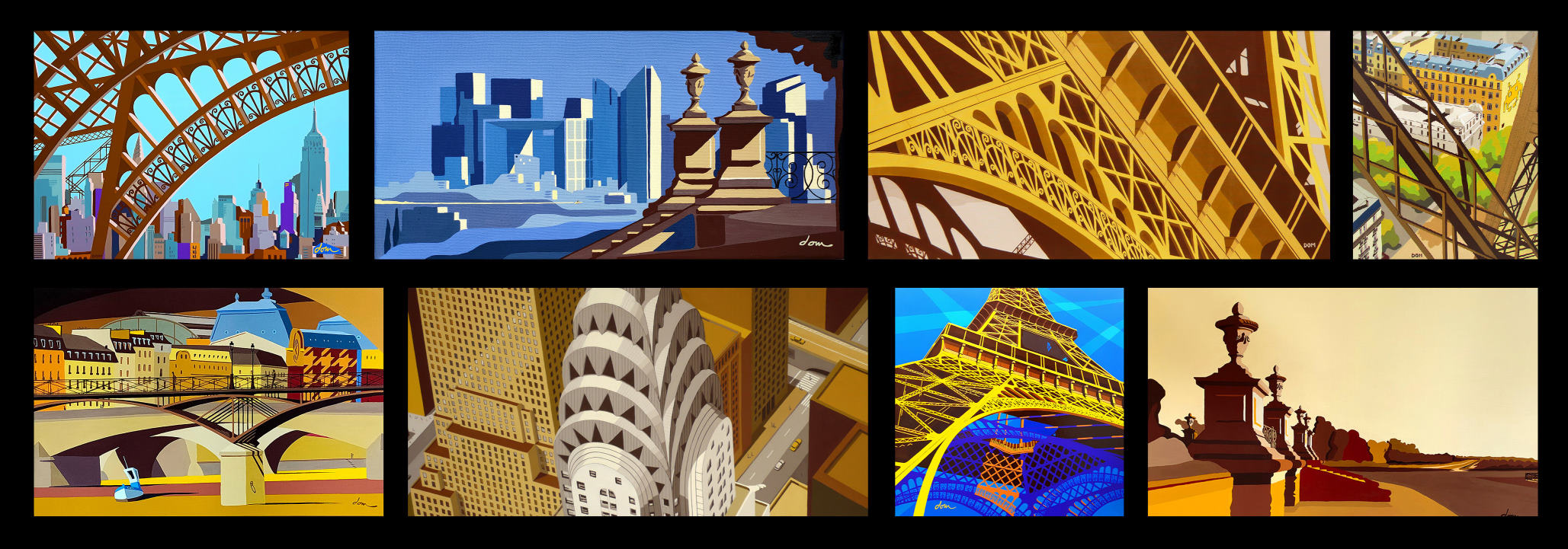 monuments2 Gorgeous Monuments Paintings by Dominique Massot