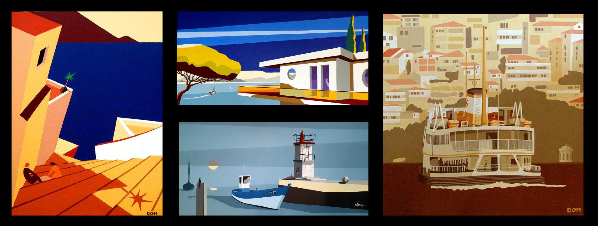 Sur le thème de la Mer tableaux de Dominique Massot